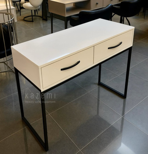 میز کنسول مدرن MDF سفید طرح چوب مشکی