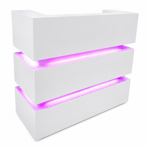 میز منشی مدرن سه تکه با نورپردازی LED